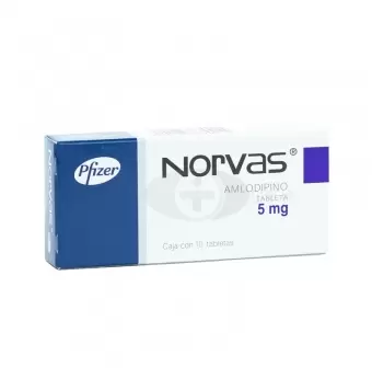 NORVAS 5 MG CON 10 TABLETAS