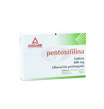 PENTOXIFILINA 400 MG CON 30 TABLETAS (1)