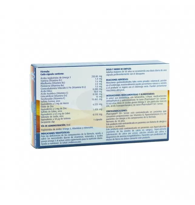 PHARMATON 50+SENIOR CON 30 CÁPSULAS