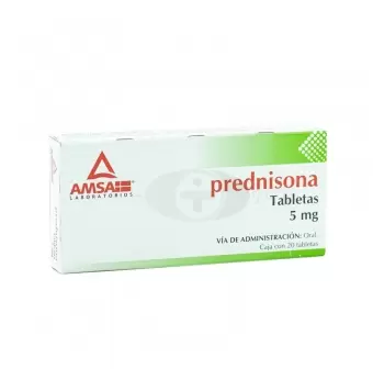 PREDNISONA 5 MG CON 20 TABLETAS