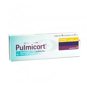 PULMICORT SUSPENSIÓN PARA NEBULIZAR 0.125MG /ML CAJA CON 5 AMPOLLETAS DE 2 ML