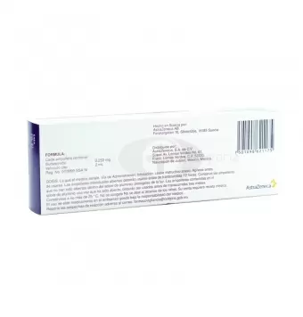 PULMICORT SUSPENSIÓN PARA NEBULIZAR 0.125MG /ML CAJA CON 5 AMPOLLETAS DE 2 ML (1)