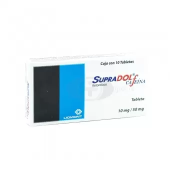 SUPRADOL-CAFEÍNA CON 10 TABLETAS