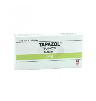 TAPAZOL 5 MG CON 20 TABLETAS