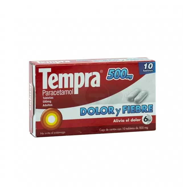 TEMPRA 500 MG CON 10 CAPLETS