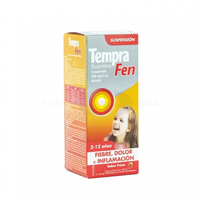 TEMPRA FEN SUSPENSIÓN SABOR FRESA CON 100 ML