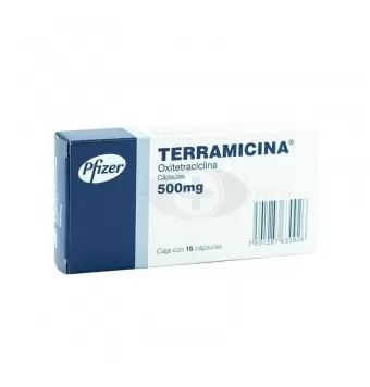TERRAMICINA 500 MG CON 16 CÁPSULAS