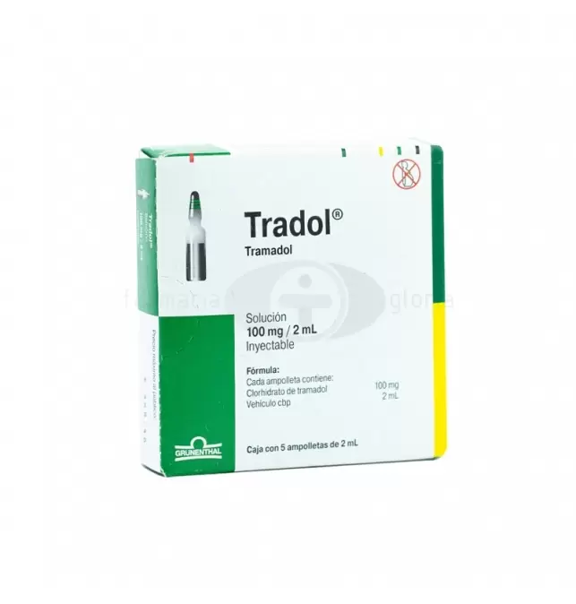 TRADOL 100MG/2ML CON 5 AMPOLLETAS DE 2 ML