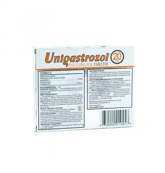 UNIGASTROZOL 20 MG CON 7 GRAGEAS (1)