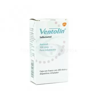 VENTOLIN AEROSOL INHALADOR 100 MCG CON 200 DOSIS