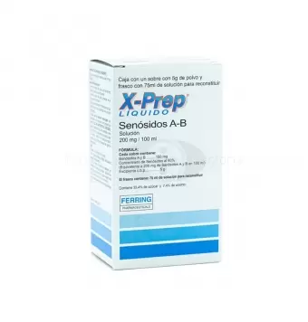 X-PREP LÍQUIDO SOBRE CON 5 G DE POLVO Y 75 ML DE SOLUCIÓN PARA RECONSTRUIR