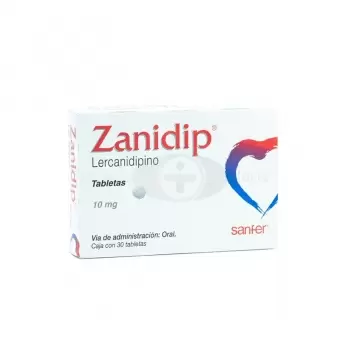 ZANIDIP 10 MG CON 30 TABLETAS