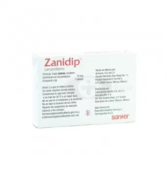 ZANIDIP 10 MG CON 30 TABLETAS (1)