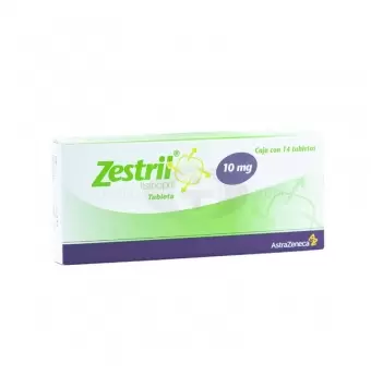 ZESTRIL 10 MG CON 14 TABLETAS