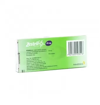 ZESTRIL 20 MG CON 14 TABLETAS (1)