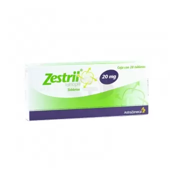 ZESTRIL 20 MG CON 28 TABLETAS