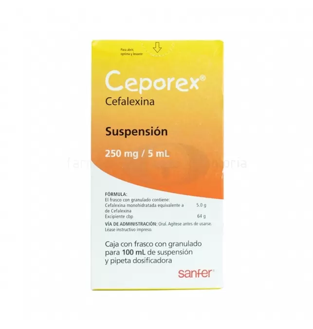 CEPOREX 250MG/5ML SUSPENSIÓN CON 100 ML