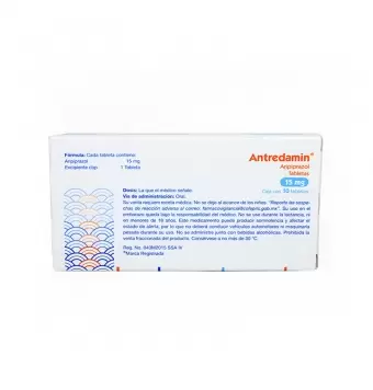 ANTREDAMIN 15 MG CON 10 TABLETAS (1)
