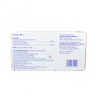 CLEXANE 60 MG SOLUCIÓN INYECTABLE CON 2 JERINGAS (1)