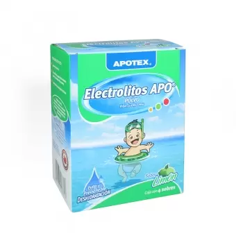 ELECTRÓLITOS APO POLVO SABOR LIMÓN CON 4 SOBRES