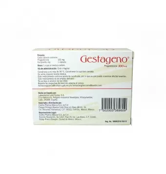 GESTAGENO 100 MG CON 30 CÁPSULAS (1)
