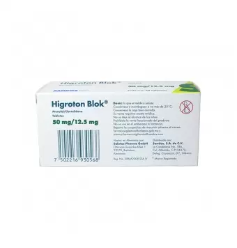 HIGROTON BLOK 50 MG/12.5MG  CON 28 TABLETAS (1)