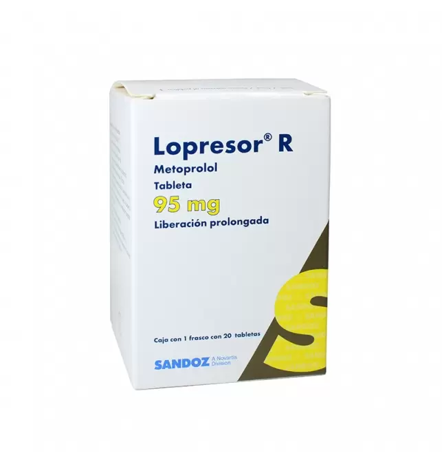 LOPRESOR-R 95 MG LIBERACIÓN PROLONGADA CON 20 TABLETAS