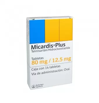 MICARDIS PLUS 80MG/12.5MG CON 14 TABLETAS