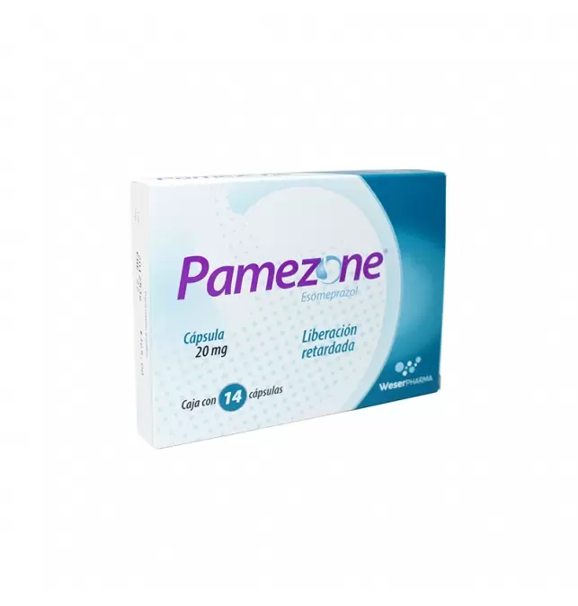 PAMEZONE 20 MG LIBERACIÓN RETARDADA CAJA CON 14 CÁPSULAS