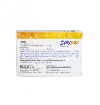 SPLYPAX 30 MG CAJA CON 14 CÁPSULAS (1)