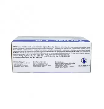 TERBAC-IM 1 G SOLUCIÓN INYECTABLE FRASCO CON 1 ÁMPULA (1)