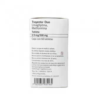 TRAYENTA DUO 2.5MG/500MG CON 60 TABLETAS (1)
