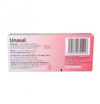 UNASAL 250 MG CON 10 TABLETAS (1)