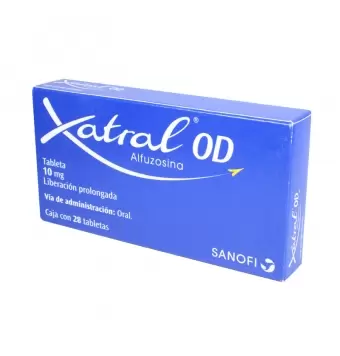 XATRAL OD 10 MG CON 28 TABLETAS