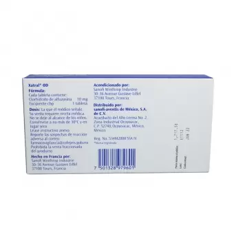 XATRAL OD 10 MG CON 28 TABLETAS (1)