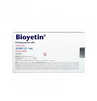 BIOYETIN SOLUCIÓN INYECTABLE 4000 U.I. CON 6 FRASCOS ÁMPULA (1)