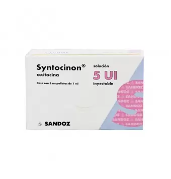 SYNTOCINON 5UI SOLUCIÓN INYECTABLE CON 5 AMPOLLETAS DE 1ML