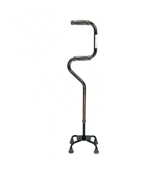 BASTÓN DE 4 APOYOS DOBLE CUELLO BASE PEQUEÑA EN COLORES