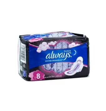 TOALLAS SANITARIAS ALWAYS SUAVE CON ALAS CON 8 PIEZAS