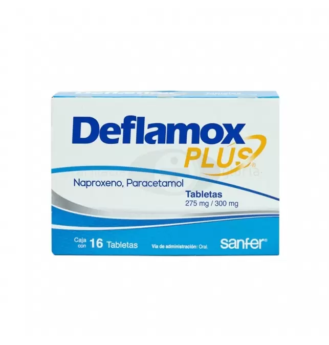 DEFLAMOX PLUS 275MG/300MG CON 16 TABLETAS