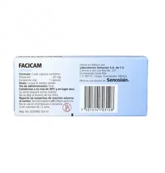 FACICAM 20 MG CON 20 CÁPSULAS (1)