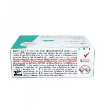 GLIMETAL LEX 2MG/850MG CON 30 TABLETAS (1)