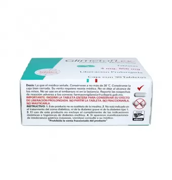 GLIMETAL LEX 4MG/850MG CON 30 TABLETAS (1)