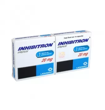 INHIBITRON 20 MG CAJA DUAL CON 7 CÁPSULAS C/U