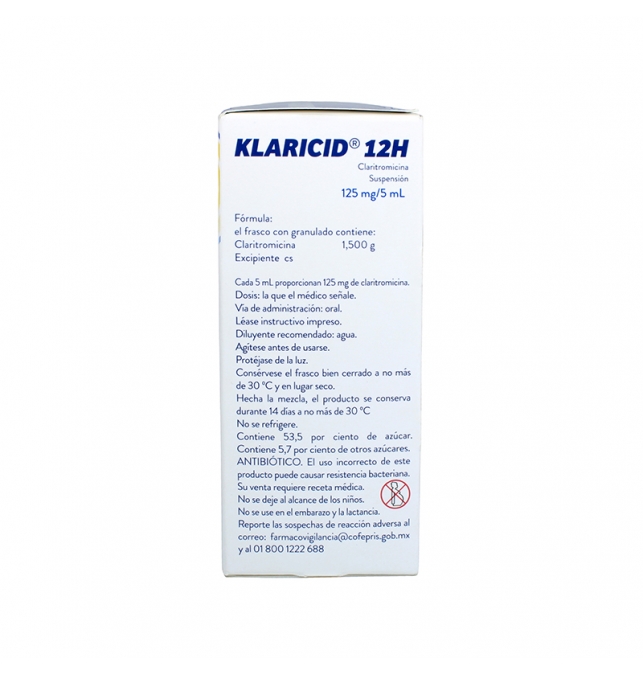 KLARICID 125 MG PEDIÁTRICO DE 60 ML