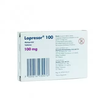 LOPRESOR 100 MG CON 20 TABLETAS (1)