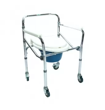 COMODO 4 RUEDAS ALUMINIO CROMADO PLEGABLE EN COLOR BLANCO