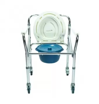 COMODO 4 RUEDAS ALUMINIO CROMADO PLEGABLE EN COLOR BLANCO (1)