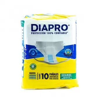 PAÑAL PARA ADULTO DIAPRO CONFORT GRANDE CON 10 PIEZAS