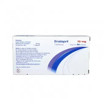ENALAPRIL 10 MG CON 30 TABLETAS (1)